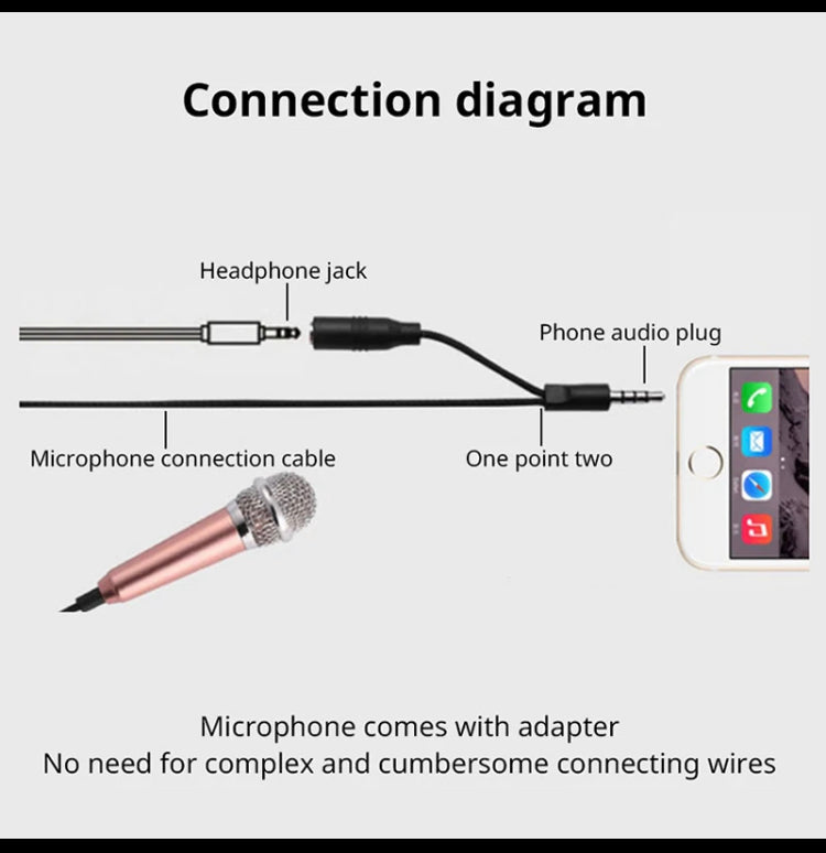 Mini-Mic,with earbuds and Mic-Muffer